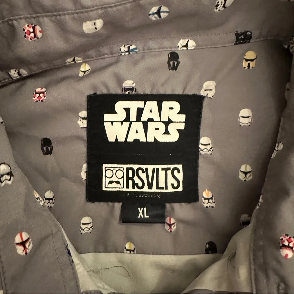 RSVLTS x Star Wars Gray “Little Troopers” Casual Button Down Shirt - Picture 2 of 6